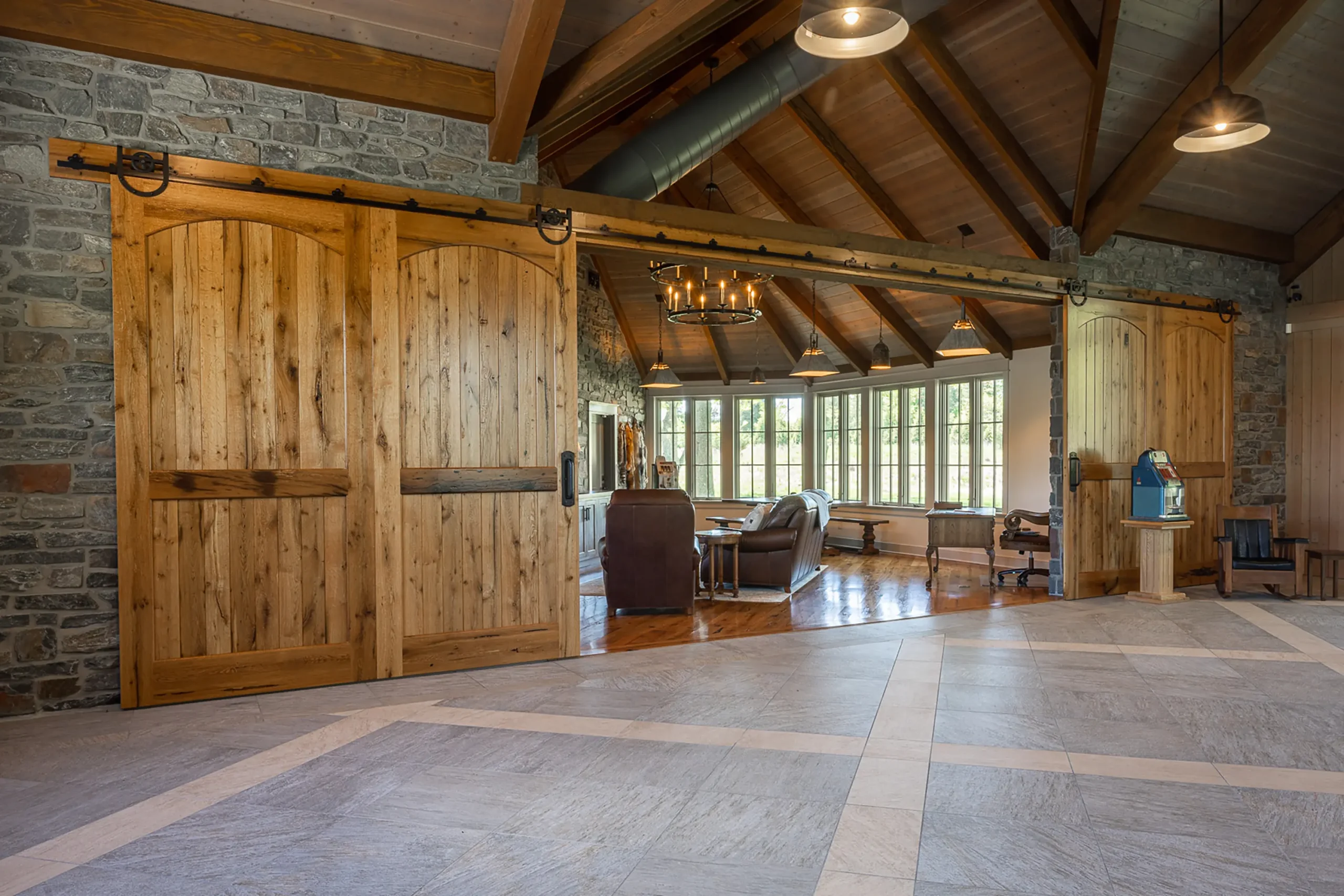 Paneled wood door